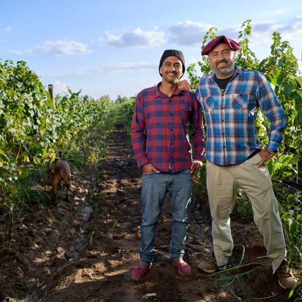 Nicolás y Gastón, dos amigos de Buenos Aires, viajaron hasta La Consulta, en el departamento de San Carlos, Mendoza, para participar de la cosecha de uvas en los viñedos donde nacerá su propio vino. Si bien el nombre del proyecto aún se mantiene en reserva, ambos quisieron estar presentes en este momento clave, compartiendo el trabajo y la experiencia con los cosechadores. La jornada transcurrió entre viñas, sol y entusiasmo por lo que vendrá.
